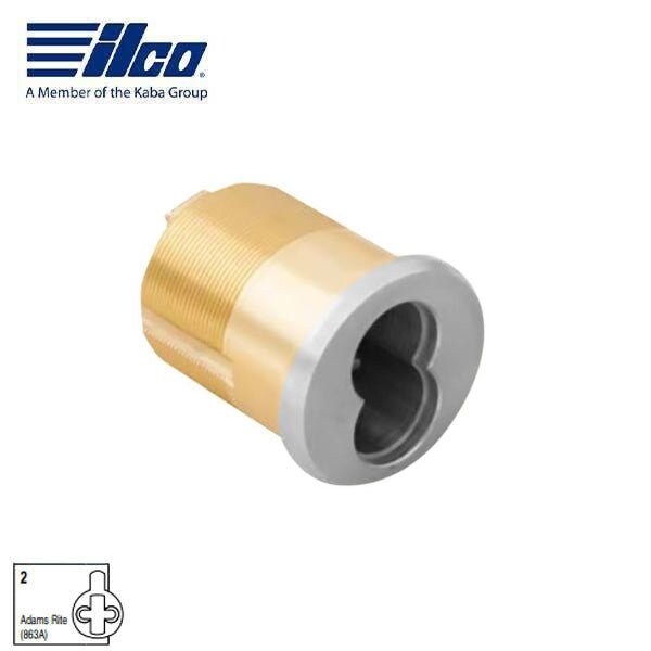 Ilco DQ0032XXXX SFIC Mortise Housing, 6/7-Pin, 1-3/8", Thin Head, Falcon/Saflok Clover Cam, Satin Chrome - ILCO-R28106-2-26D