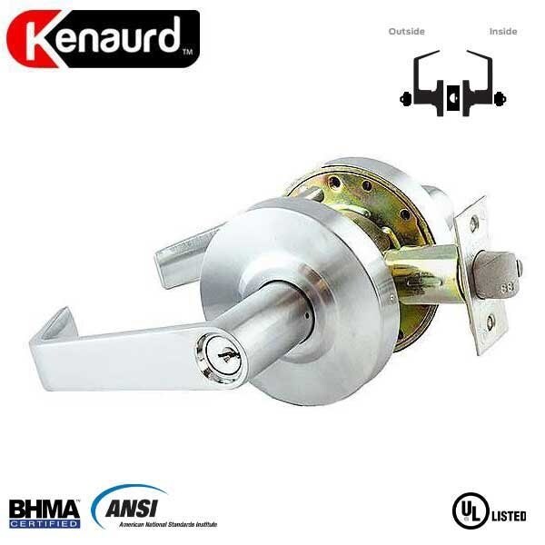 Kenaurd Commerical Handle Grade 2 SC1 keyway, KA10 keyway, Intruder Classroom, 70mm latch - KCL201-SC-FF