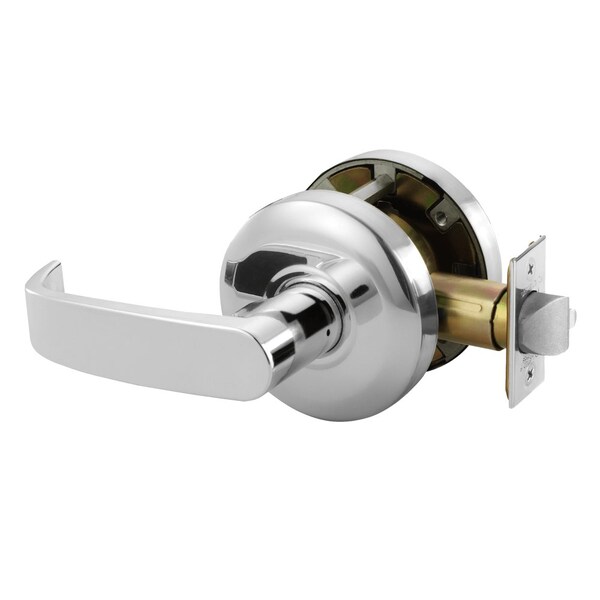 Sargent Grade 2 Exit/Communicating Cylindrical Lock, L Lever, Non-Keyed, Bright Chrome Finish, Non-handed - 28-65G15-3 KL 26
