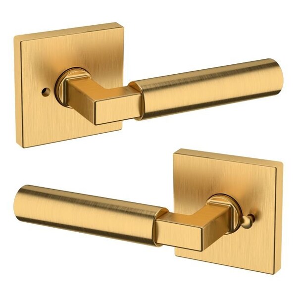 Baldwin Estate Baldwin Preconfigured L029 Lever with R017 Rose Privacy Lock with 2-3/8in Backset and Full Lip - L029044PRIV