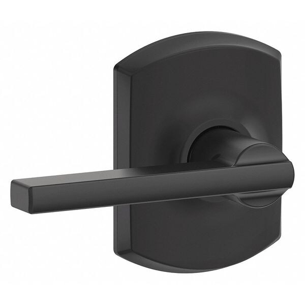 Schlage Residential Lever Lockset, Black Powder Coat, Passage - F10 LAT 622 GRW
