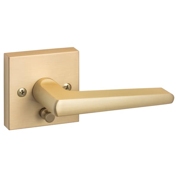 Sure-Loc Hardware Sure-Loc Hardware Basel Square Privacy Lever, Reversible Handing, Satin Brass - BS102-SQ SB
