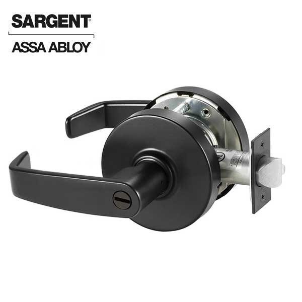 Sargent 10 Line Series Cylindrical Lock Mechanical Privacy/Bathroom L Trim L Rose Strike Lip Length 1-1/4 Bl - SRG-28-10U65-LL-BSP
