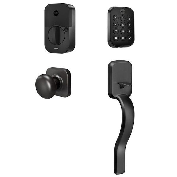 Yale Real Living Yale Assure Lock 2 Bundle with Key Free Keypad Bluetooth Deadbolt, Ridgefield Handleset - BYRD430BLERXBSP