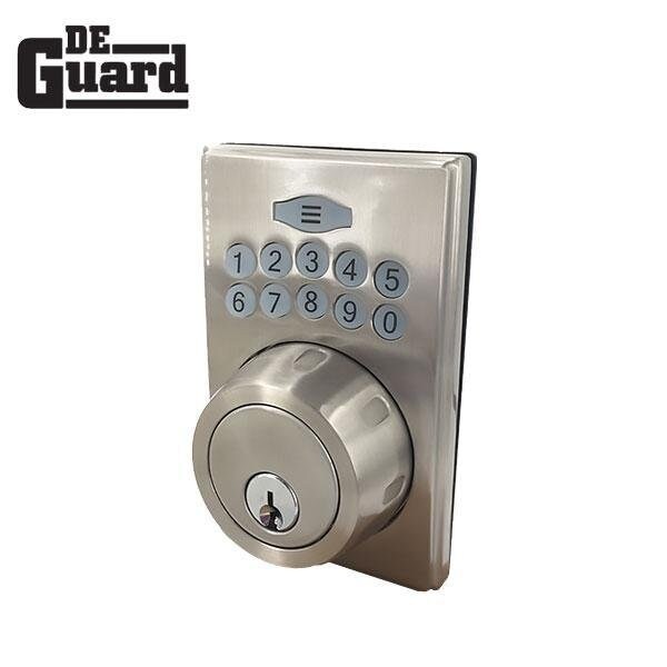 Deguard Electronic Deadbolt w/ TurnToLock - Satin Nickel - KW1 - DETTL-SN-KW1
