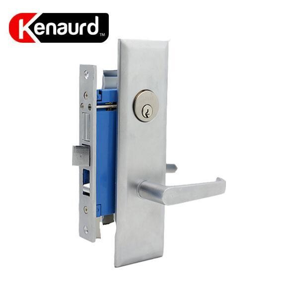 Kenaurd Kenaurd:Mortise Lockset Silver (w/ Lever) - SC1-RH - KMLWL01-SS-SC1-RH