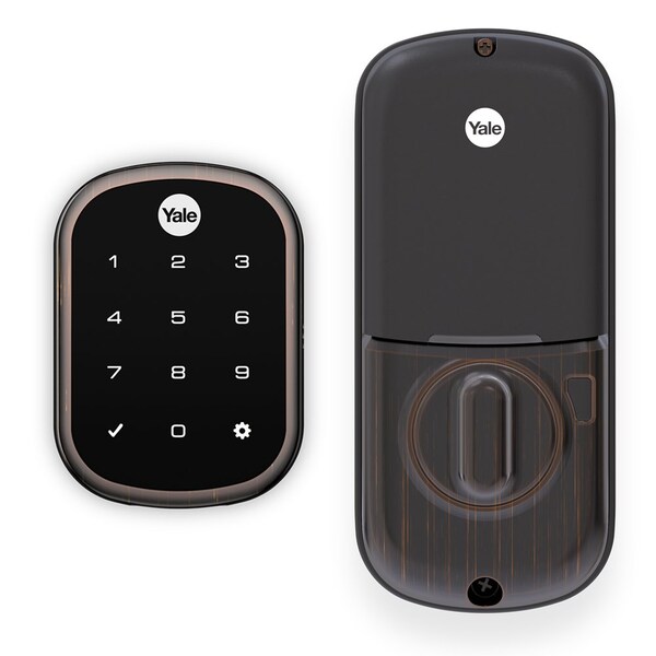 Yale Real Living Key Free Assure Touchscreen Deadbolt with Z-Wave US10BP Oil Rubbed Bronze Permanent Finish - YRD256ZW210BP