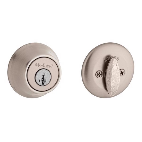Kwikset Kwikset SmartKey Security Satin Nickel Metal Single Cylinder Deadbolt - 96600-750