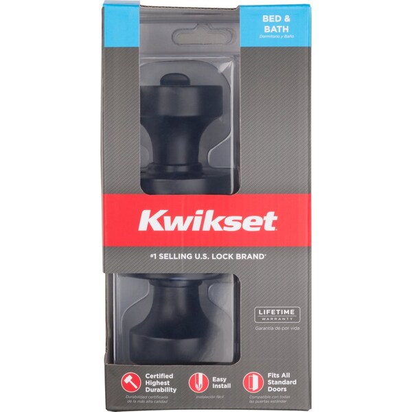 Kwikset Kwikset Signature Series Pismo Iron Black Knob Right or Left Handed - 97300-930