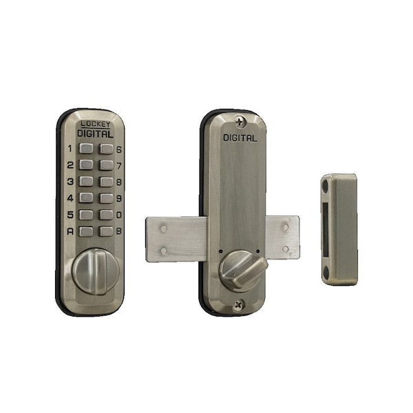 Lockey Usa Mechanical Keyless Surface Mount Deadbolt, M220, Satin Nickel - M220SN
