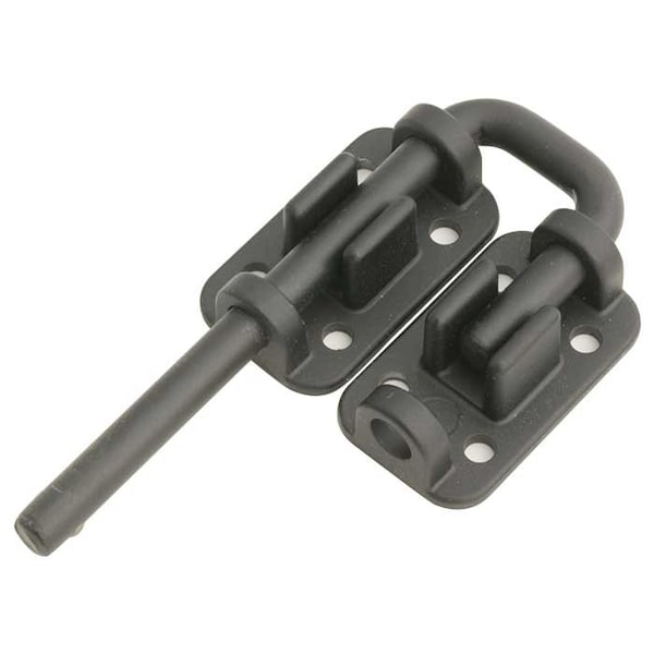 Harry Engerts Co Patio Door Drop-in Security Latch Bolt, Black Powder Coat, 3/4 Shackle Width - 5SDL-BK
