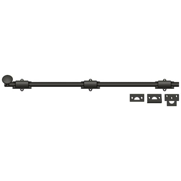 Deltana Surface Bolt, Heavy Duty Oil Rubbed Bronze 24" - 24SB10B