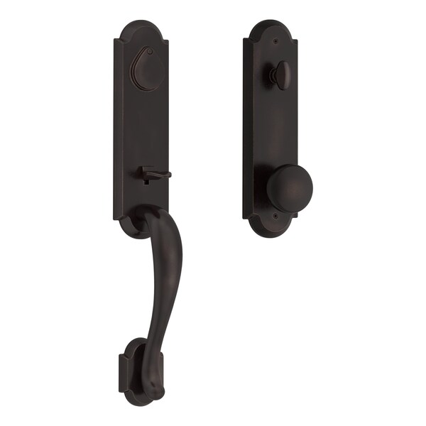 Baldwin Emergency Egress Kodiak Handleset with Rustic Knob and Rustic Arched Escutcheon with 6AL Latch - EEKODXRUSRAE481