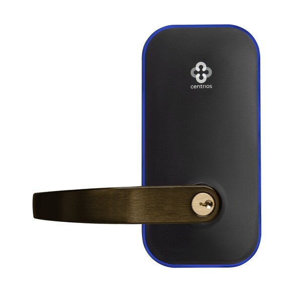 Centrios Grade 1 Smart Bluetooth Cylindrical Lock, Pacific Beach, KeyIn Lever, Conventional Cylinder, Bronze - CEB100-PB-613-1803-54L