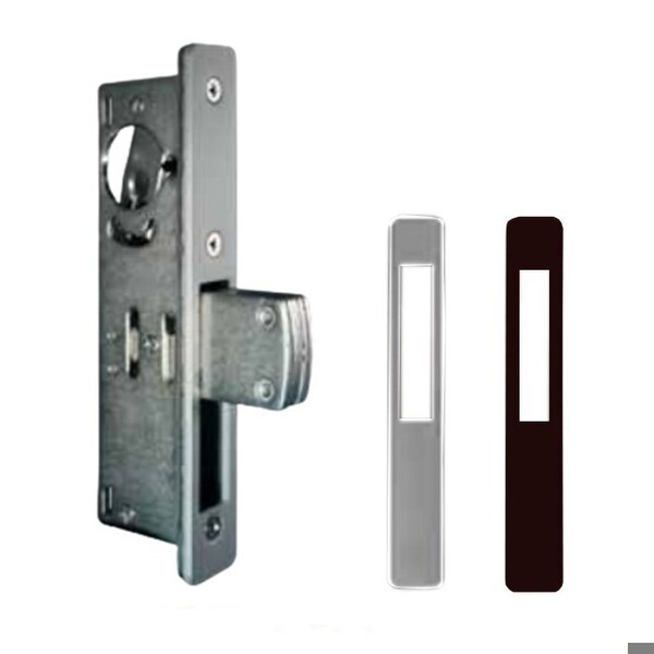 International Door Closers Long Throw Deadlock, Flat Faceplate, 31/32 Backset, 1-3/8 Bolt Throw, AL Anodized Satin Aluminum/ - DT-1851-3132-AL/DU