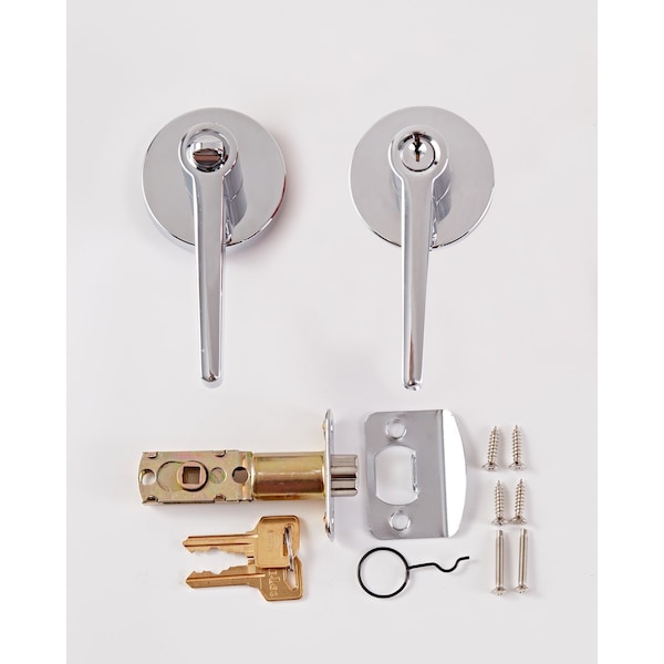 Sure-Loc Hardware Sure-Loc Hardware Basel Round Entry Lever, Polished Chrome - BS107-RD 26