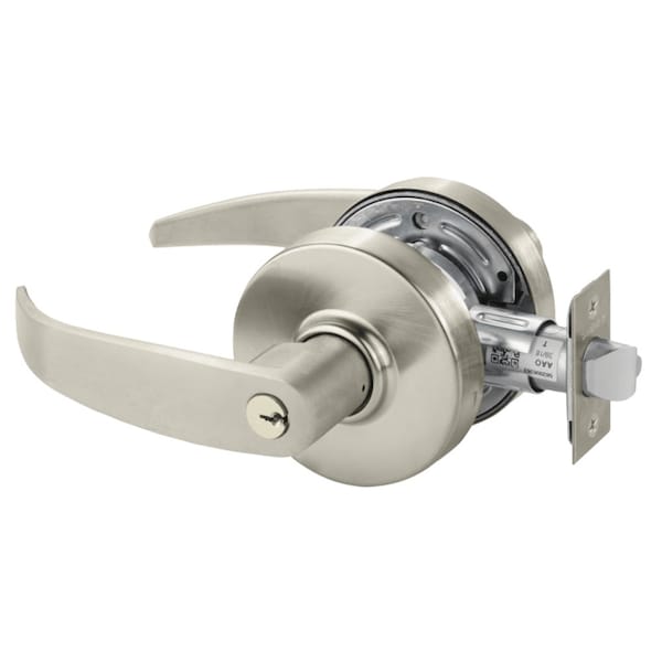 Sargent Grade 2 Entrance/Office Cylindrical Lock, P Lever, Conventional Cylinder, Satin Nickel Finish - 28-7G05 LP 15
