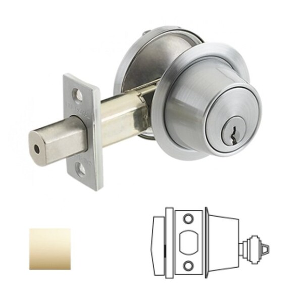 Cal-Royal Single Cylinder Deadbolt, 2-3/8 or 2-3/4 Backset, Square Corner Strike, Schlage C Keyway, US3 - CB160SC-3