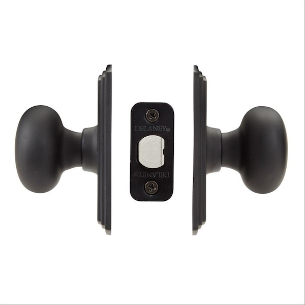 Delaney Hardware Italian Collection Santo Black Hall/Closet Door Knob - 364604