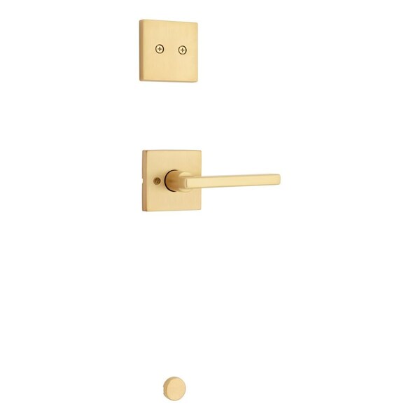 Kwikset Dummy Interior Halifax Lever Trim with Square Rose Satin Brass Finish - 973HFLSQT-4