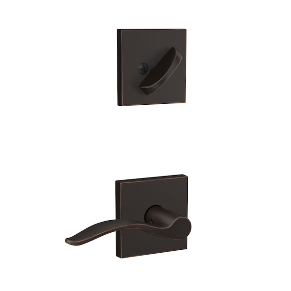 Schlage Residential Schlage Custom Pennant Lever with Collins Rose Interior Active Trim with 16680 Latch and 10269 - FC59PEN716COL