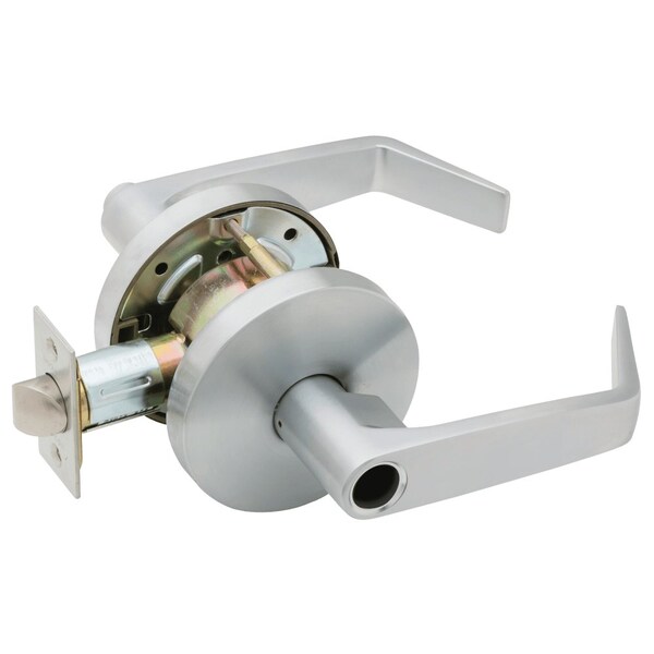 Falcon Grade 2 Entry Cylindrical Lock, Less Cylinder, Dane Lever, Standard Rose, Satin Chrome Finish - W501LD D 626