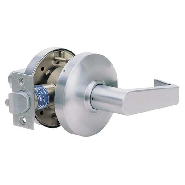 Cal-Royal Grade 1 Cylindrical Lock, 20-Privacy, GN-Lever, Round Rose, Satin Chrome, 2-3/4 Inch Backset - CGN20-26D