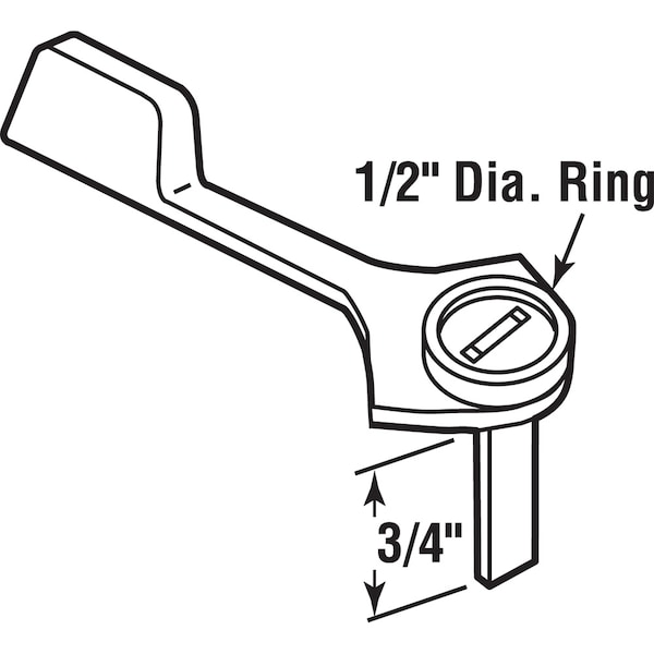 Prime-Line 3/4 in. Steel Zinc-Plated Tailpiece with White-Painted Diecast Latch Single Pack - E 2162