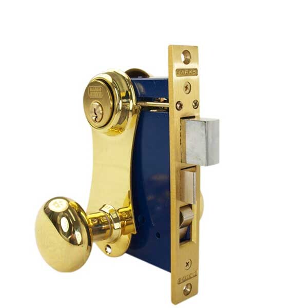 Marks Marks: Ornamental Iron Mortise Locksets Series 21, Entry Function, Dbl Cyl - MRK-21AC/3-W-LHR