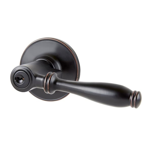Delaney Hardware Callan Silona Edged Oil Rubbed Bronze Keyed Entry Door Handle - ST5107