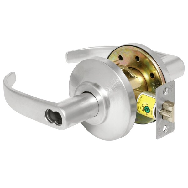 Best Grade 2 Classroom Cylindrical Lock, 14 Lever, SFIC Less Core, Satin Chrome Finish, Non-handed - 7KC27R14DS3626
