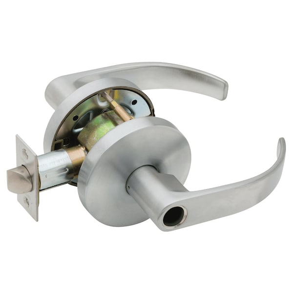 Falcon Grade 2 Entry/Office Cylindrical Lock, Less Cylinder, Quantum Lever, Standard Rose, Satin Chrome - W511LD Q 626