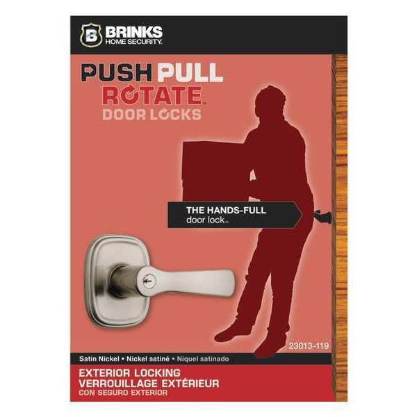 Brinks Home Security Alwood Keyed, Satin Nickel, Doorlock - 23013-119