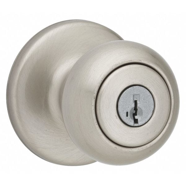 Kwikset Knob Lockset, Satin Nickel, Cove Style - 400CV-15S