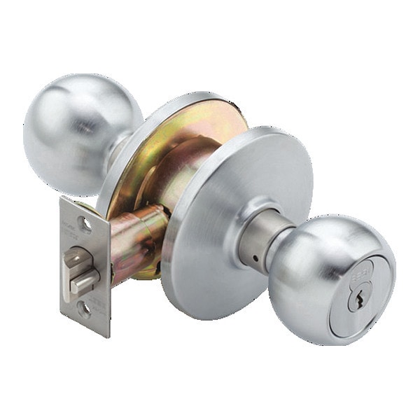 Best Cylindrical 6K Lock, Storeroom, Knob, Satin Chrome - 6K37D4CSTK626