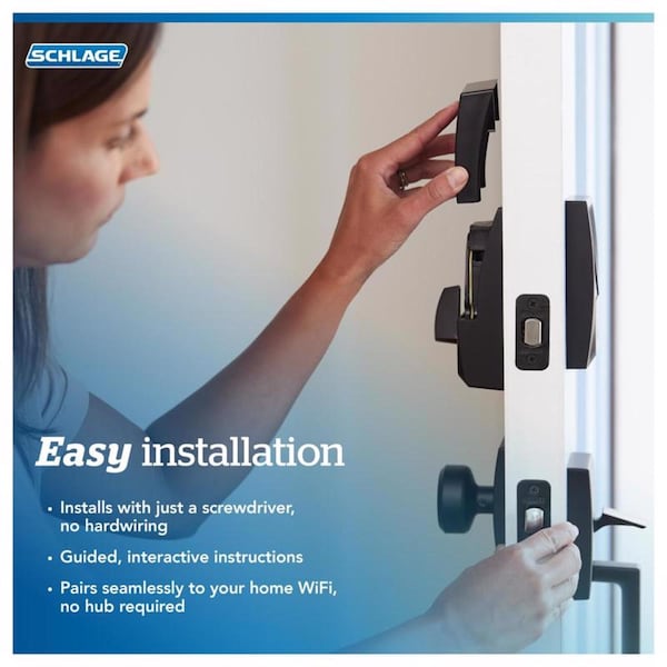 Schlage WIFI DEADBOLT W/CAM SN - BE499WBVCAM619