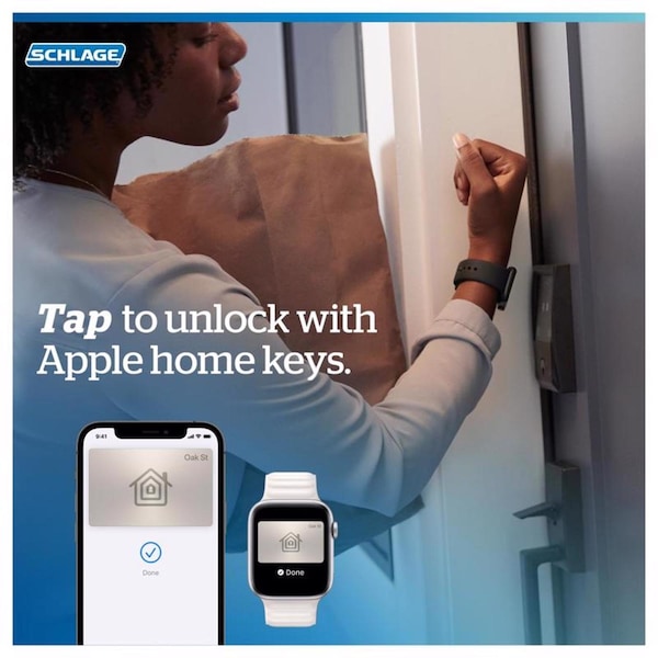 Schlage WIFI DEADBOLT W/CAM SN - BE499WBVCAM619