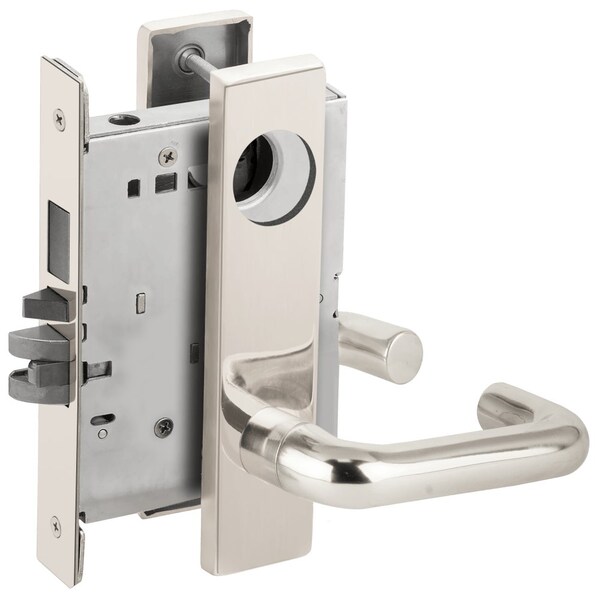 Schlage Entrance Mortise Lock with Deadbolt, 03L Design, Less Cylinder, Bright Chrome - L9453L 03L 625