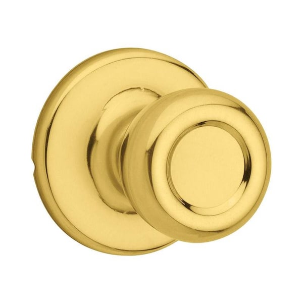 Kwikset Kwikset Tylo Polished Brass Passage Door Knob Right or Left Handed - 92001-513