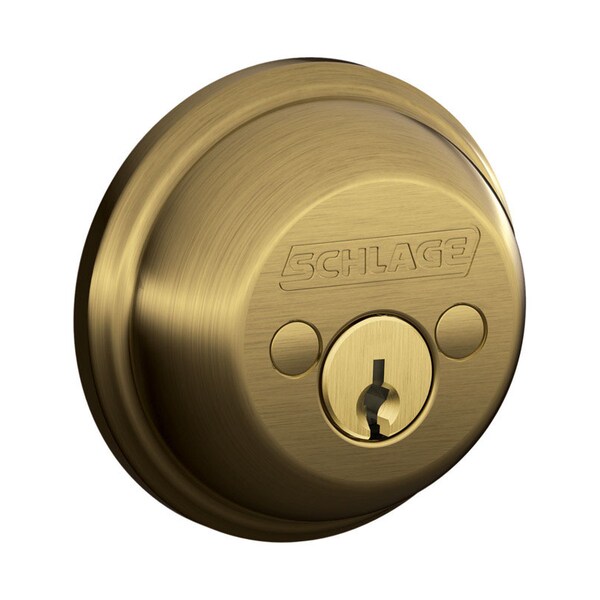 Schlage Schlage Antique Brass Zinc Double Cylinder Deadbolt - B62NV609