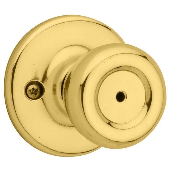 Kwikset Kwikset Tylo Polished Brass Privacy Knob Right or Left Handed - 93001-870