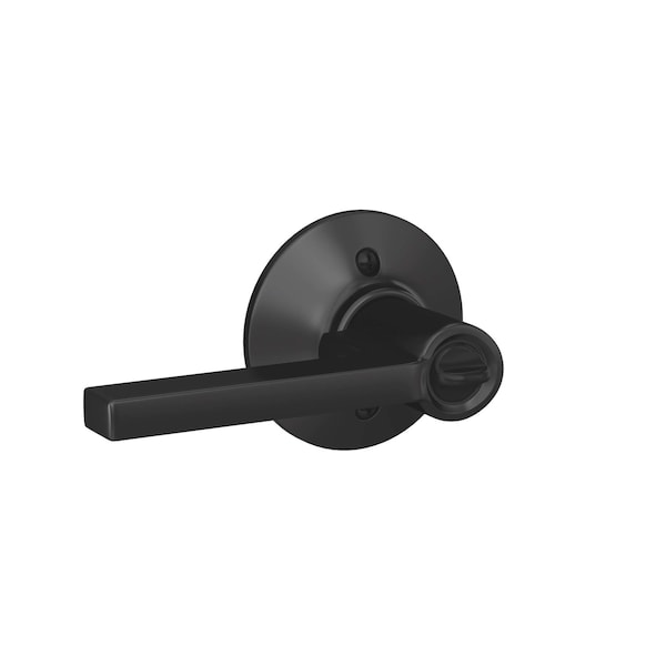 Schlage Schlage Latitude Matte Black Entry Door Knob 1-3/4 in. - F51VLAT622