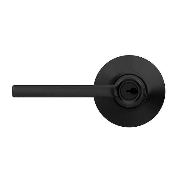 Schlage Schlage Latitude Matte Black Entry Door Knob 1-3/4 in. - F51VLAT622