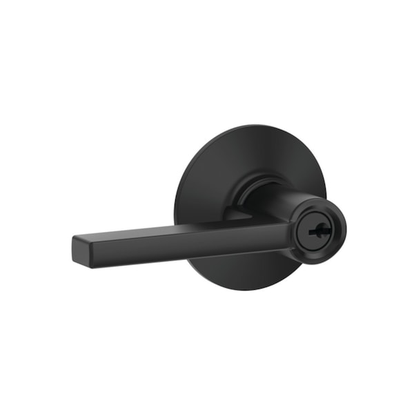 Schlage Schlage Latitude Matte Black Entry Door Knob 1-3/4 in. - F51VLAT622