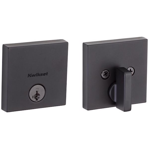 Kwikset Kwikset Downtown Matte Black Zinc Single Cylinder Smart Key Deadbolt - 92580-022