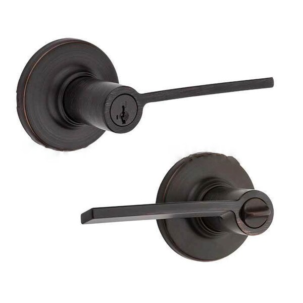 Kwikset Ladera Keyed Entry Lever - 405LRL-RDT-11P-SMT-6AL-RCS