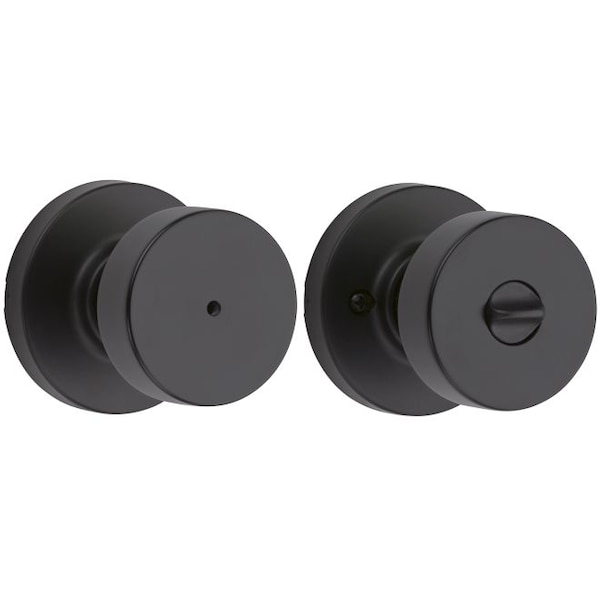 Kwikset Pismo Knob w/Round Rose Privacy Lock w/6 - 97300-935