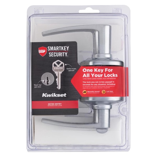 Kwikset Kwikset Delta Satin Chrome Entry Door Knob 1-3/8 in. - 94050-675