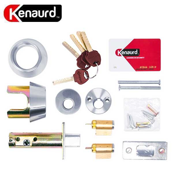 Kenaurd Kenaurd- High Security DOUBLE-SIDED Deadbolt #06 - SS Silver - KHDB202-SS