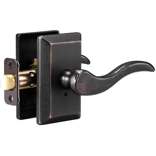 Delaney Designer Ronda Series Keyed Entry Door Lever Set With Square Backplate - 691700SL